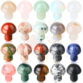 Nuanchu crystal mushroom decor – vibrant color variety mini sculpture for home ambiance