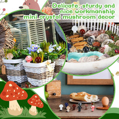 Nuanchu crystal mushroom decor – durable, crystal finish for indoor garden accents