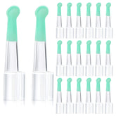 Nuanchu ear spoon tips light green, 20-piece set for safe home use.