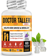 NuBest Doctor Taller Kids bottle front with grape-flavored chewables for daily immunity support.
