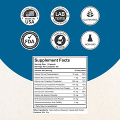 NuBest Grow Power label view communicates gluten-free, non-GMO formula.