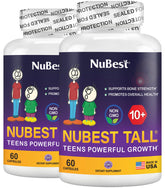 NuBest Tall 10+ bottle front view for bone health support in kids