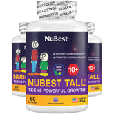 NuBest Tall 10+ packaging box view highlighting trusted kids' bone support