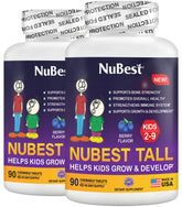 NuBest Tall Kids berry chewable tablets in a bottle to support growing kids daily nutrition.