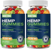 Nubetong hemp gummies bottle with tropical flavor for convenient daily wellness.