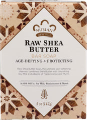 Nubian Heritage barra-shea-manteca-incenso-mirra para piel suave y nutrida.