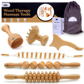 Nuddspa wood therapy 6in1 cup eases deep tissue tension and supports lymphatic flow.