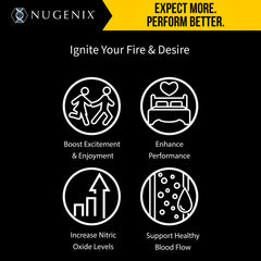 Nugenix Perform maca and ginseng ingredients graphic illustrating natural energy support