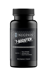 Nugenix T Booster bottle front with premium packaging for daily vitality support.
