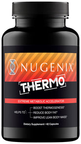 Nugenix Thermo bottle front for daily energy support and metabolism