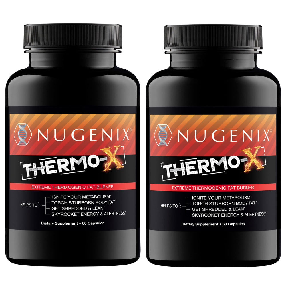 Nugenix Thermo-X bottle and capsules for energy support during workouts