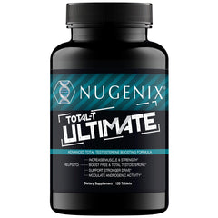 Nugenix Total-T Ultimate bottle front view suggesting daily energy and performance support