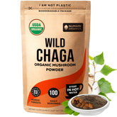 Numami Organic Chaga Powder from Nordic harvest, rich antioxidants