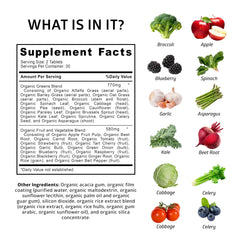 Number One Nutrition Green Superfood bottle back highlighting ingredients for immunity