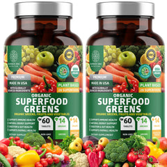 Number One Nutrition Green Superfood bottle front shows packaging for energy support