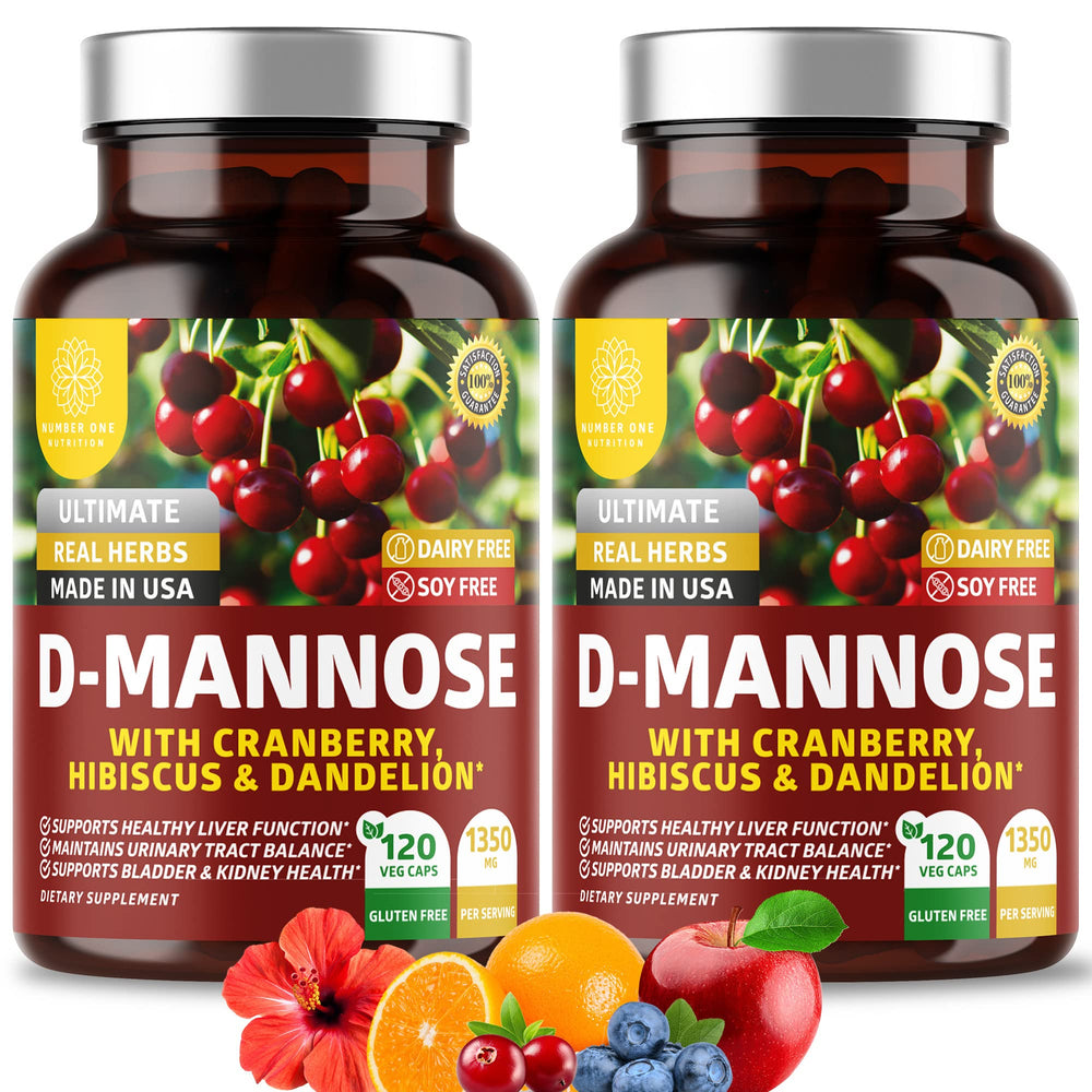 Number One Nutrition D-Mannose bottle pour showcases max-strength urinary health support