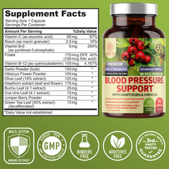 N1N Hawthorn Hibiscus capsules close-up highlighting herbal blend support.
