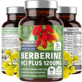Number One Nutrition N1N Premium Berberine Plus bottle shows 1200mg potency for daily wellness