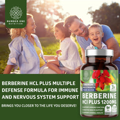 Ingredients panel on Number One Nutrition N1N Premium Berberine Plus box highlights antioxidant potential