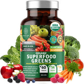 Number One Nutrition USDA Organic Supergreens bottle front for daily energy support.