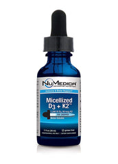 NuMedica GS Micellized D3 and K2 bottle with dropper for daily use.