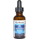 NuMedica micellized D3 1200 bottle in a compact 1 oz package for daily use