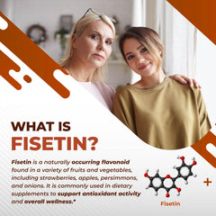 NURAFUSE Fisetin capsules arranged to suggest daily cognitive support and vitality.