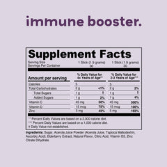 Nurished Kids Immune Booster fruit punch stick pack ideal for a tasty daily dose.