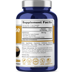 Closeup of NusaPure nattokinase capsules showing size and texture for everyday use