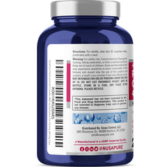 NusaPure Phytoceramide Complex bottle label highlights Bioperine for absorption