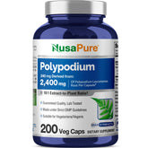 NusaPure Polypodium Leucotomos bottle for daily vegan-friendly capsule intake