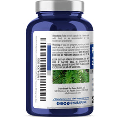 NusaPure Polypodium Leucotomos bottle label emphasizing quality