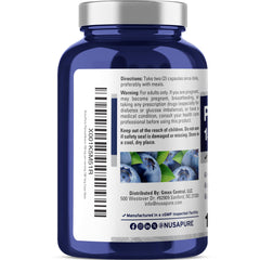 Label close-up of NusaPure Pterostilbene 150mg showing non-GMO ingredients.