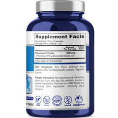 Close-up of vegetarian capsules from NusaPure Strontium Citrate for daily wellness