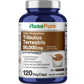 NusaPure Tribulus 50:1 bottle for daily wellness routines