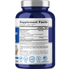NusaPure White Kidney Beans 30:1 extract capsules in a row.