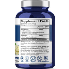 NusaPure white mulberry leaf capsules ready for vegan daily supplementation.
