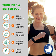 NUSAVA D3 K2 drops ingredients panel emphasizes organic sourcing.