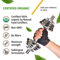 Front view of NUSAVA D3 K2 drops bottle on clean surface