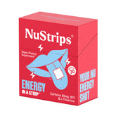 NuStrips lemon energy strips in packaging for on-the-go energy boost