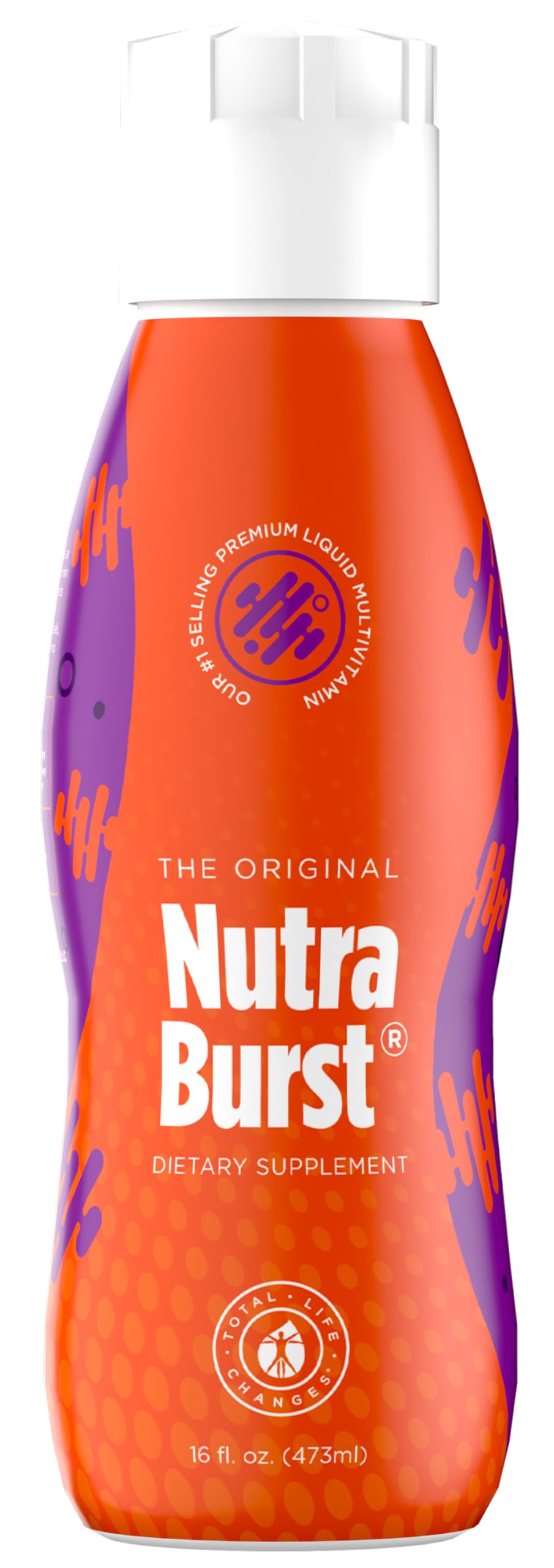 NutraBurst bottle front showing complete daily nutrition for busy mornings