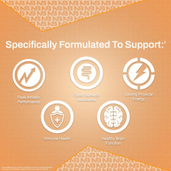 NutraBio Multisport bottle on table illustrating daily nutrition for active men.