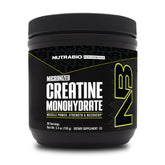 NutraBio pure micronized creatine monohydrate bottle for precise dosing and storage