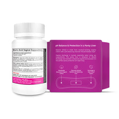 NutraBlast Balance Shield panty liners 20-pack visual provides discreet all-day odor protection