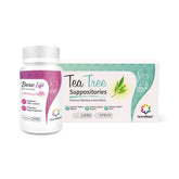 NutraBlast boric acid vaginal suppositories 30-count packaging highlights bundle for balanced intimate care