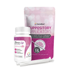 NutraBlast boric acid vaginal suppositories bundle packaging for at-home feminine care