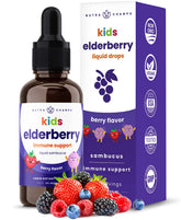 NutraChamps Black Elderberry Kids Drops bottle for immune support