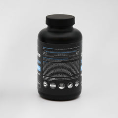 NutraChamps L-Theanine 200mg packaging shot featuring vitamin D3 and vegan capsules