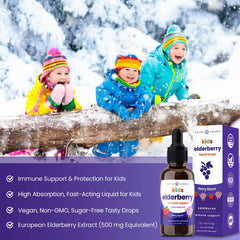NutraChamps Ten-to-One Elderberry Kids Drops with dropper for precise dosing