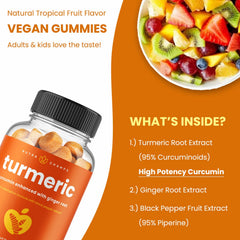 NutraChamps Turmeric Gummies ginger detail suggests natural ingredients and potential joint-friendly benefits.